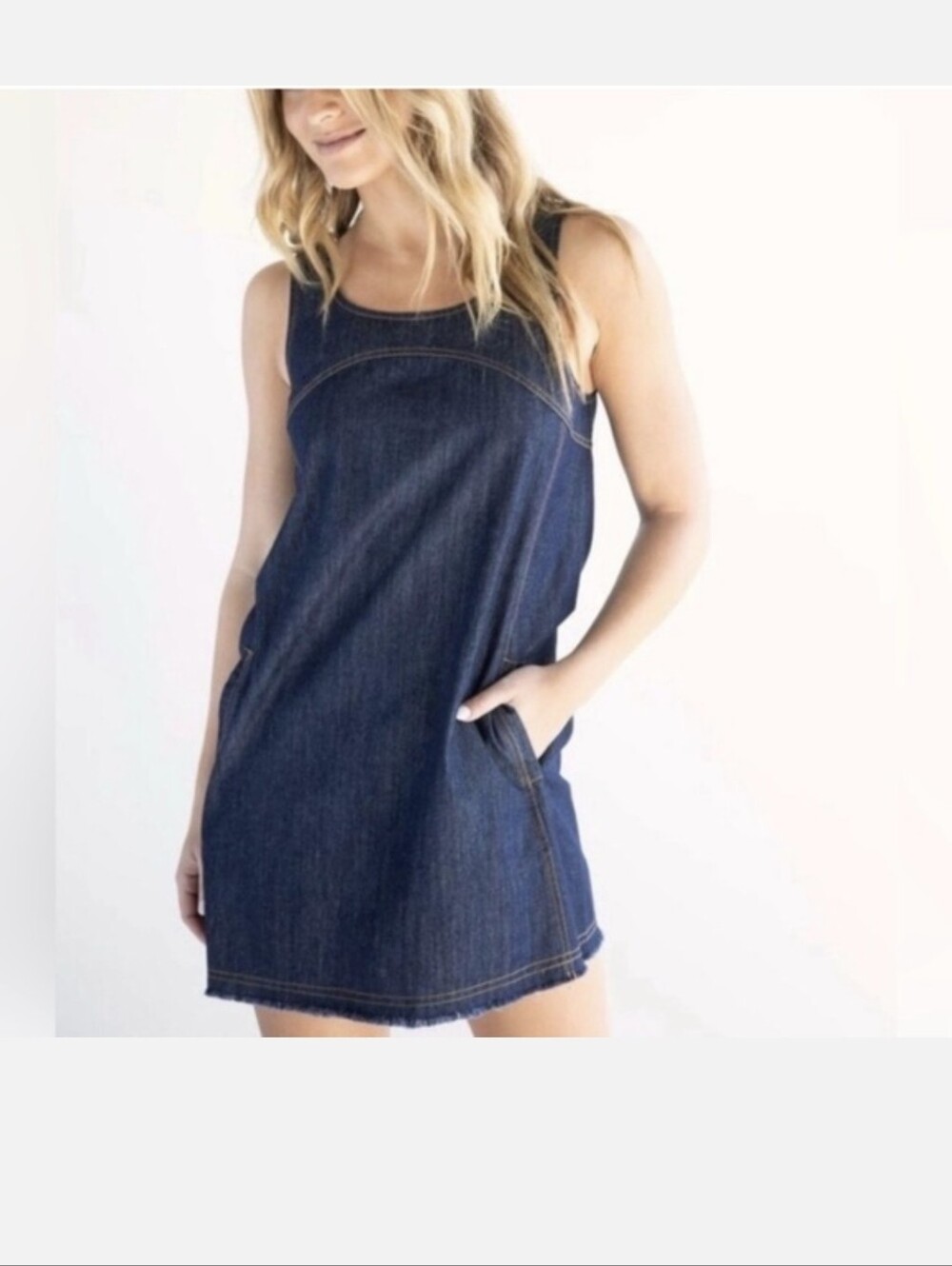 Natural Life JJ Denim Jumper Dress Size XL
